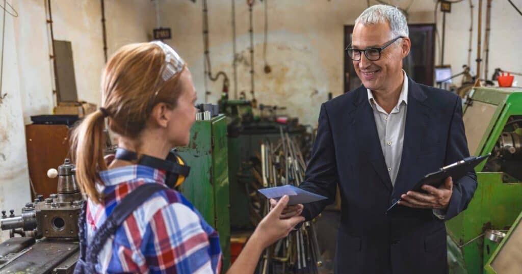 employer receiving bonus check